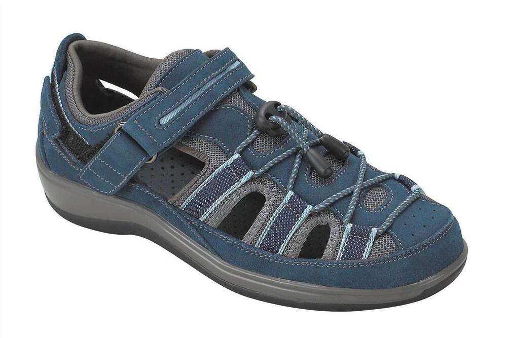 NEW ORTHOFEET women's naples closed-toe sandals in blue